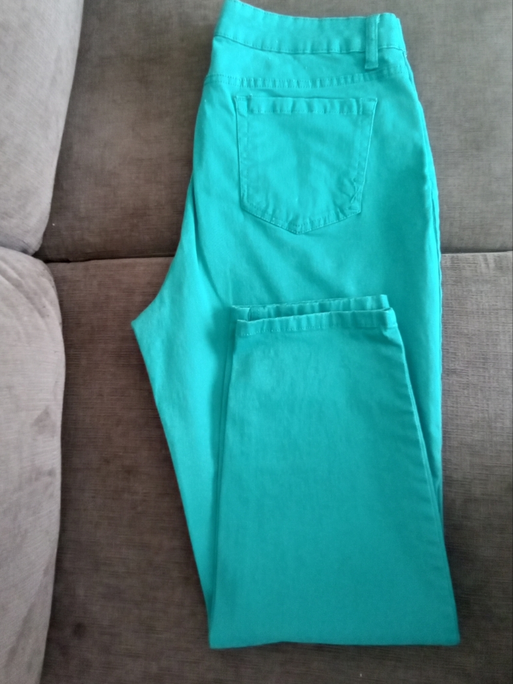 Jones New York Teal Green Stretch Cotton Jeans 16 - Picture 7 of 7